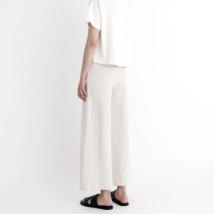 7115 By Szeki Signature Wide-Legged Pants Oatmeal