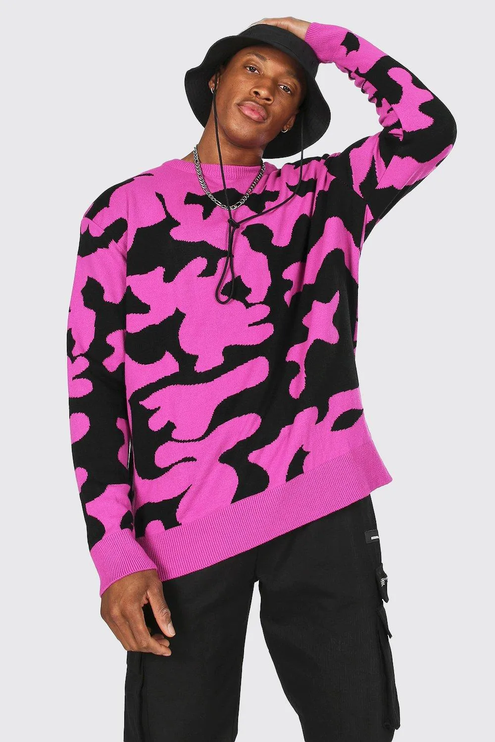 Abstract Cow Print Sweater