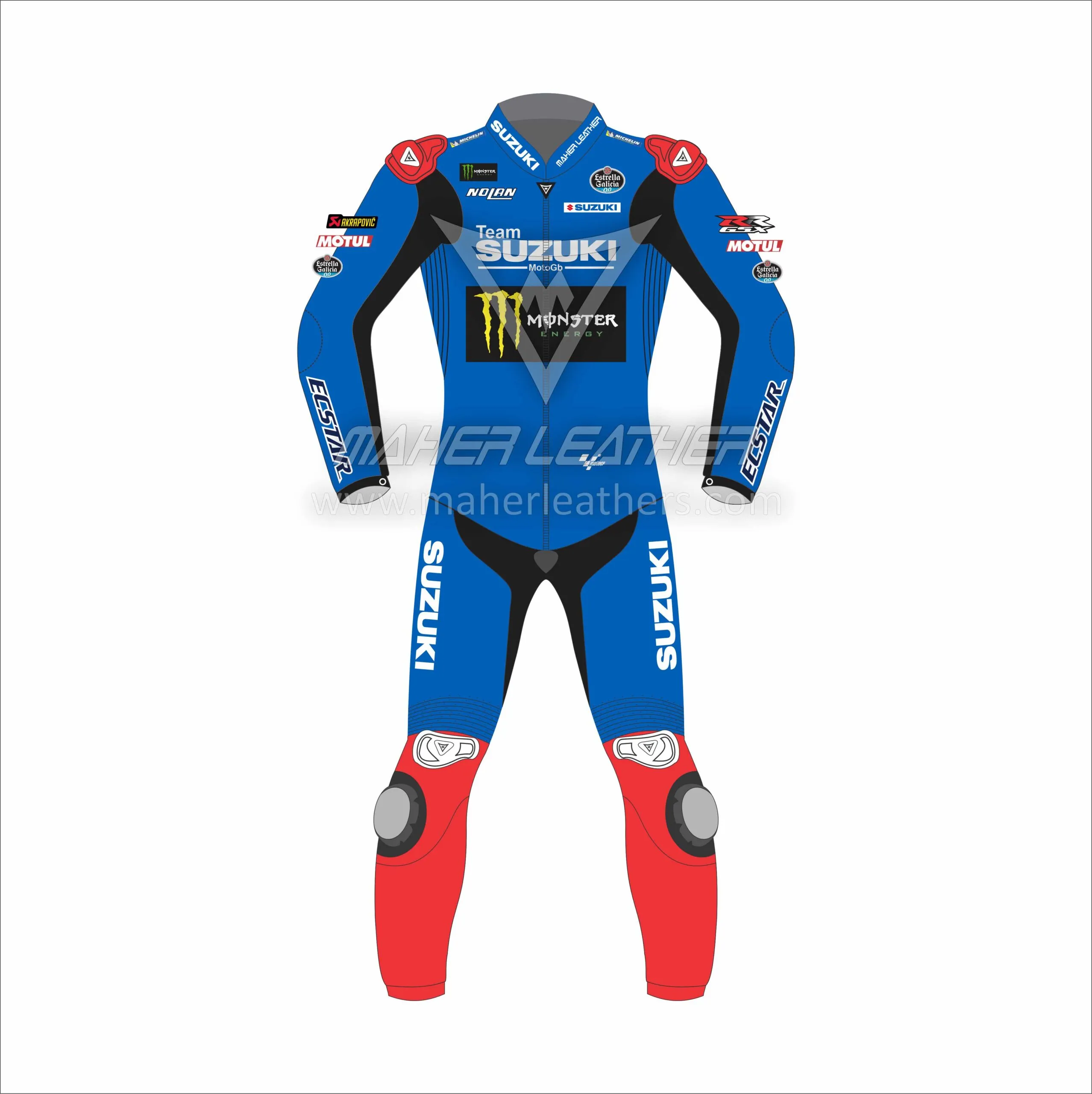 Alex Rins Suzuki Leather Motogp racing one piece Motorbike Suit 2022