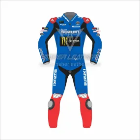 Alex Rins Suzuki Leather Motogp racing one piece Motorbike Suit 2022