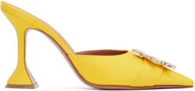 Amina Muaddi SSENSE Exclusive Yellow Begum Mules