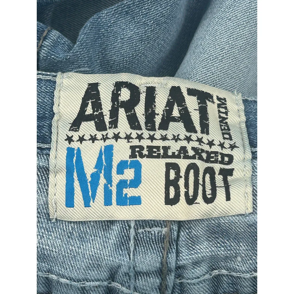 Ariat M2 Relaxed Boot Jeans - 34W 34L - Blue Cotton