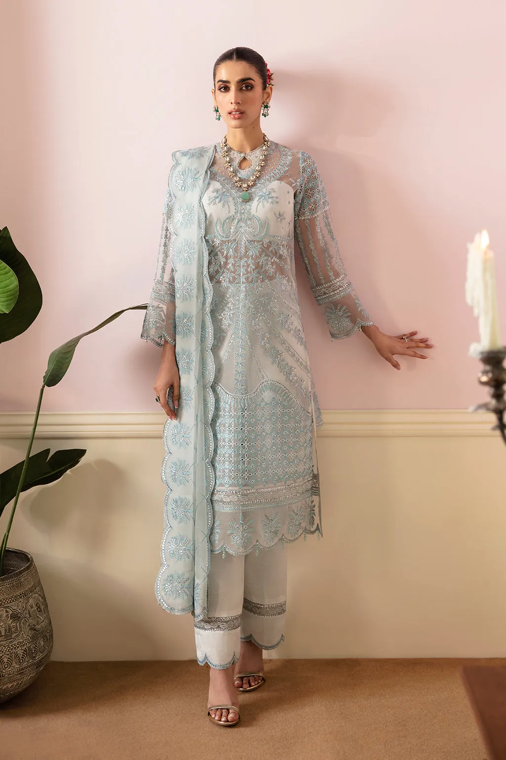 Ayzel The Whispers of Grandeur Unstitched Organza 3Pc Suit ADK-V1-07