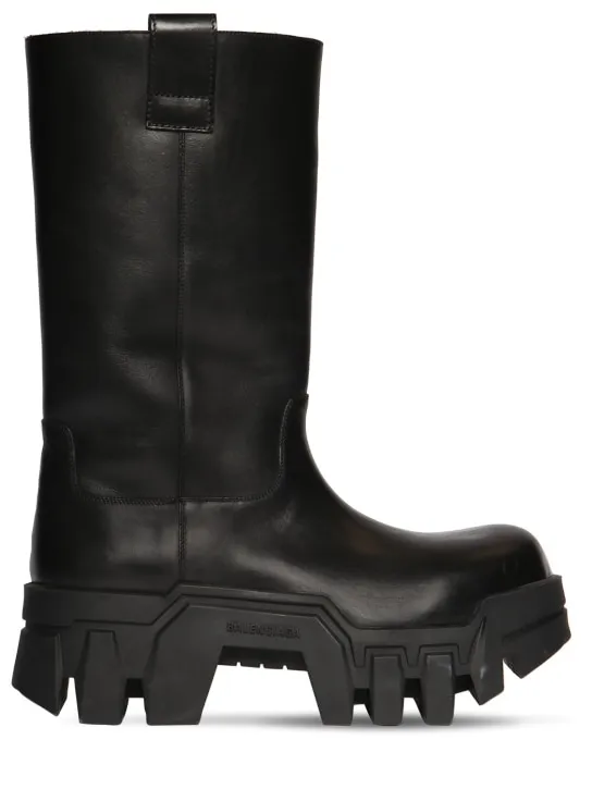 Balenciaga   80mm Bulldozer leather combat boots 