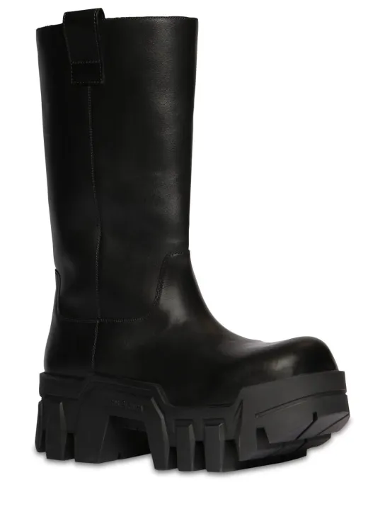 Balenciaga   80mm Bulldozer leather combat boots 