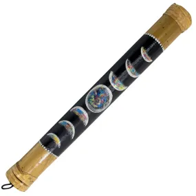 Bamboo Painted Rainstick - Moon Phases - Small