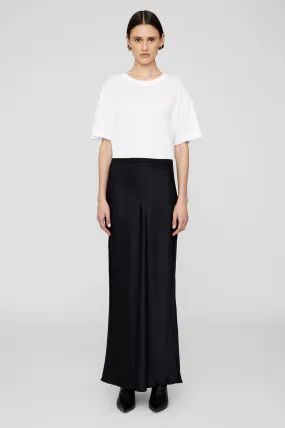 Bar Silk Maxi Skirt - Black