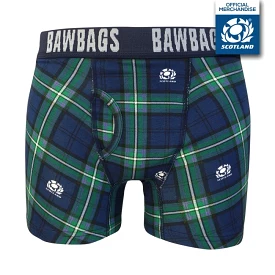 Bawbags Scotland Rugby Tartan Boxer Shorts