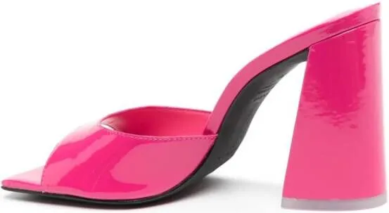 BLACK SUEDE STUDIO Daisy 90mm patent-leather mules Pink