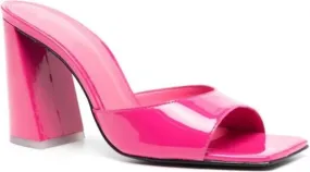 BLACK SUEDE STUDIO Daisy 90mm patent-leather mules Pink