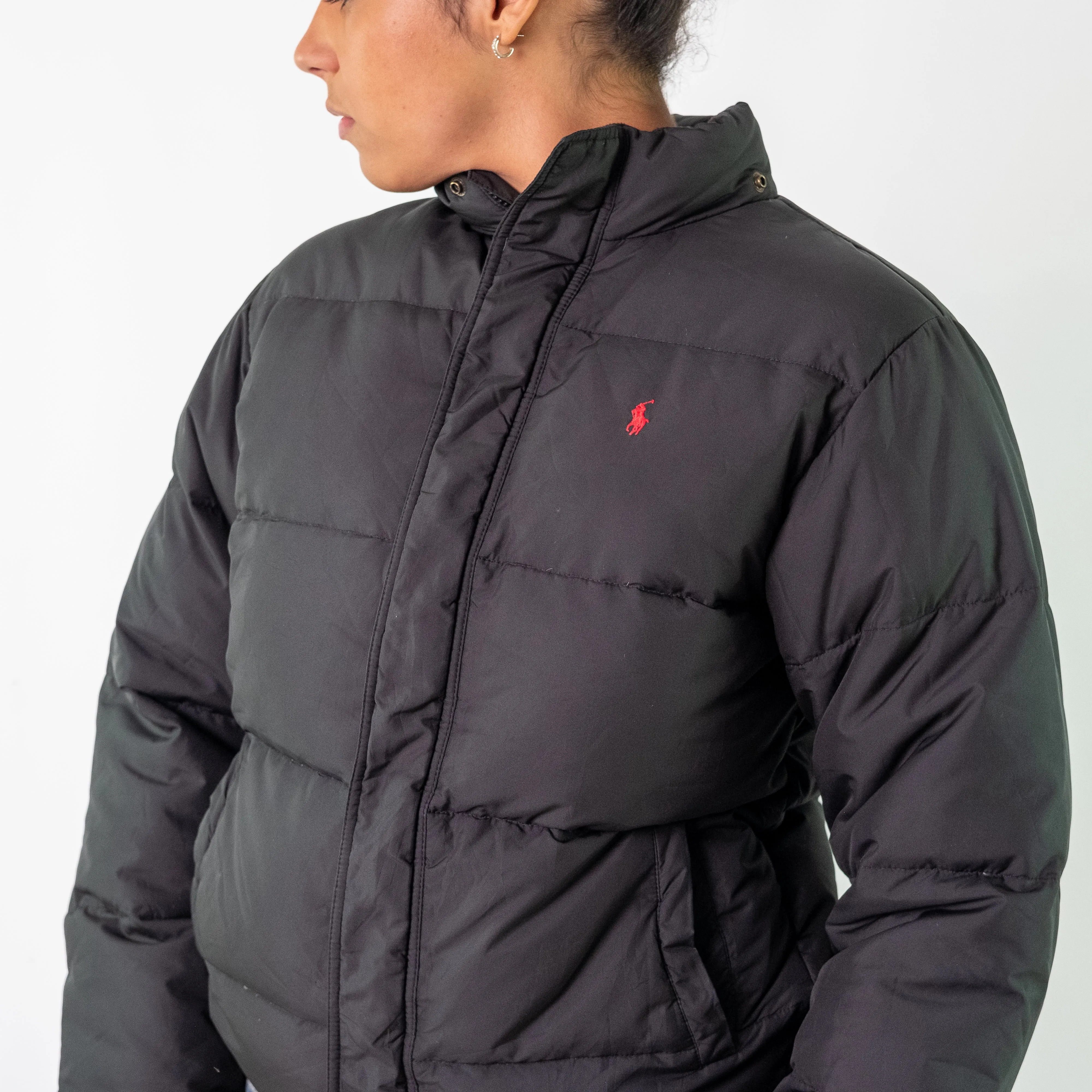 Black y2ks Polo Ralph Lauren Puffer (XL)