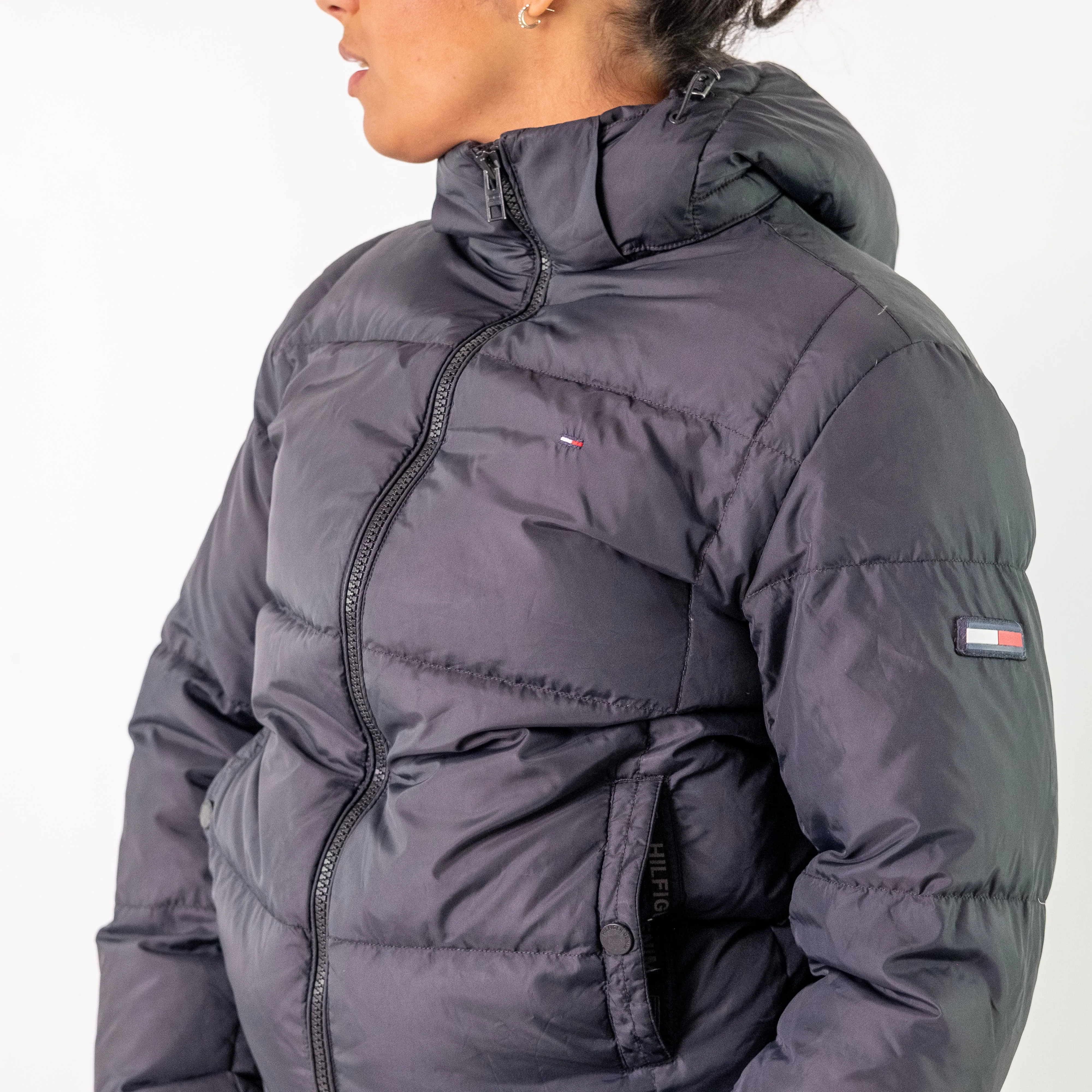 Black y2ks Tommy Hilfiger Puffer (S)