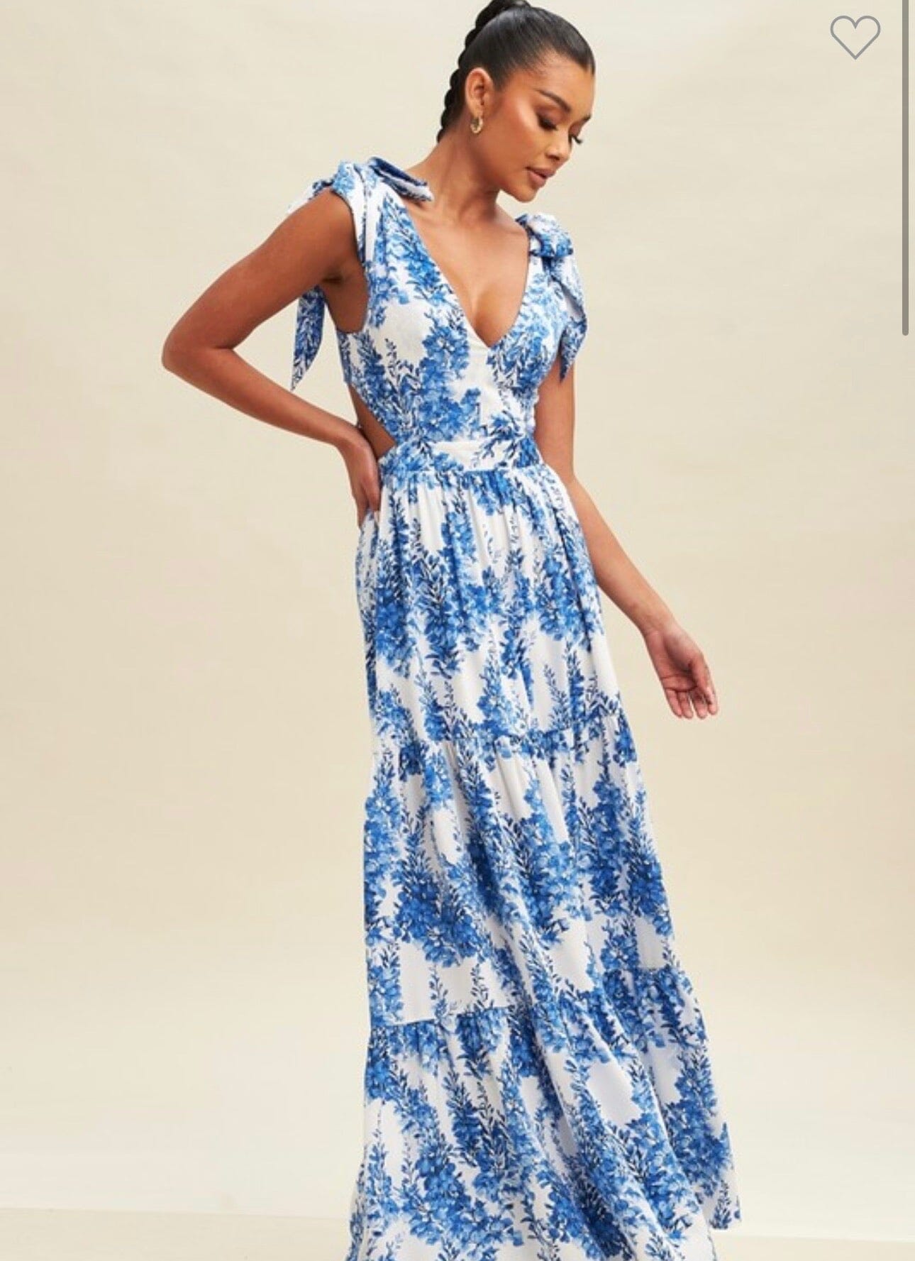 Blue Blooms Maxi Dress