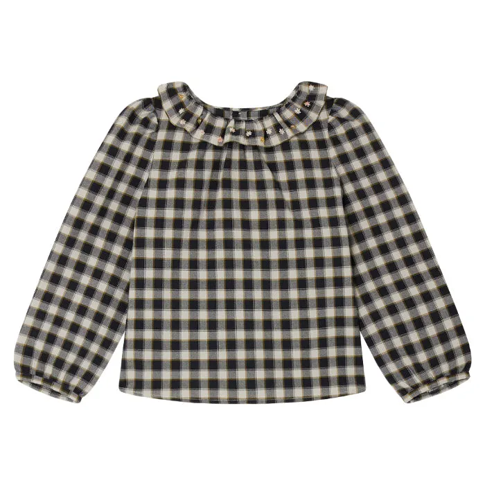 Bonpoint Child Timber Blouse Black Checks