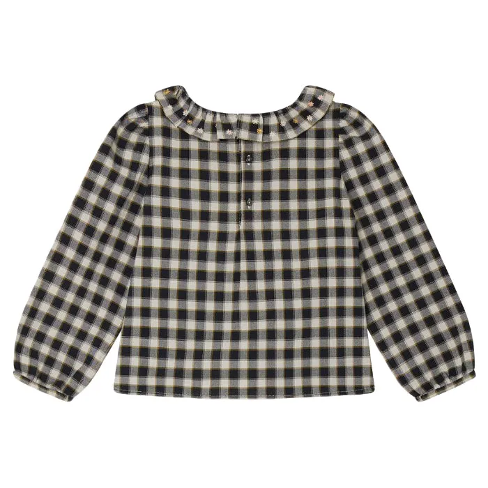 Bonpoint Child Timber Blouse Black Checks