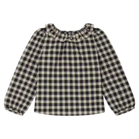 Bonpoint Child Timber Blouse Black Checks