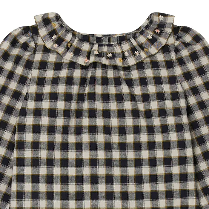 Bonpoint Child Timber Blouse Black Checks