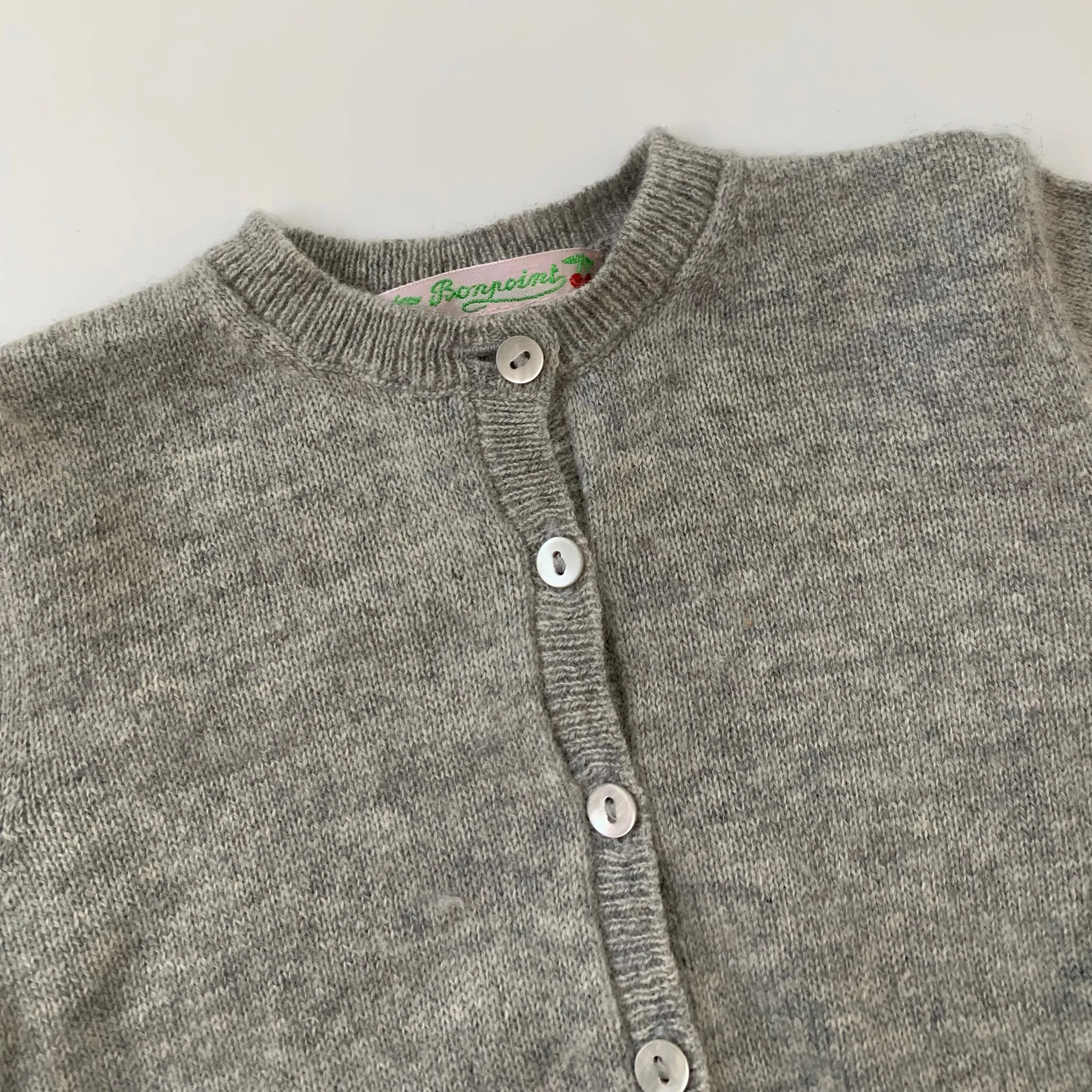 Bonpoint Grey Cashmere All-In-One: 6 Months