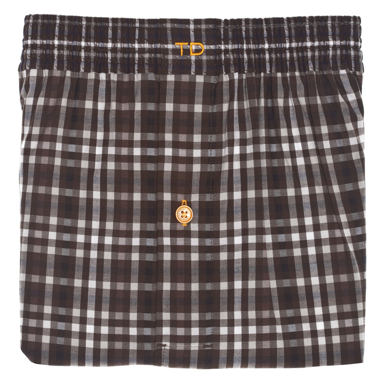 Brown Check Boxer Short