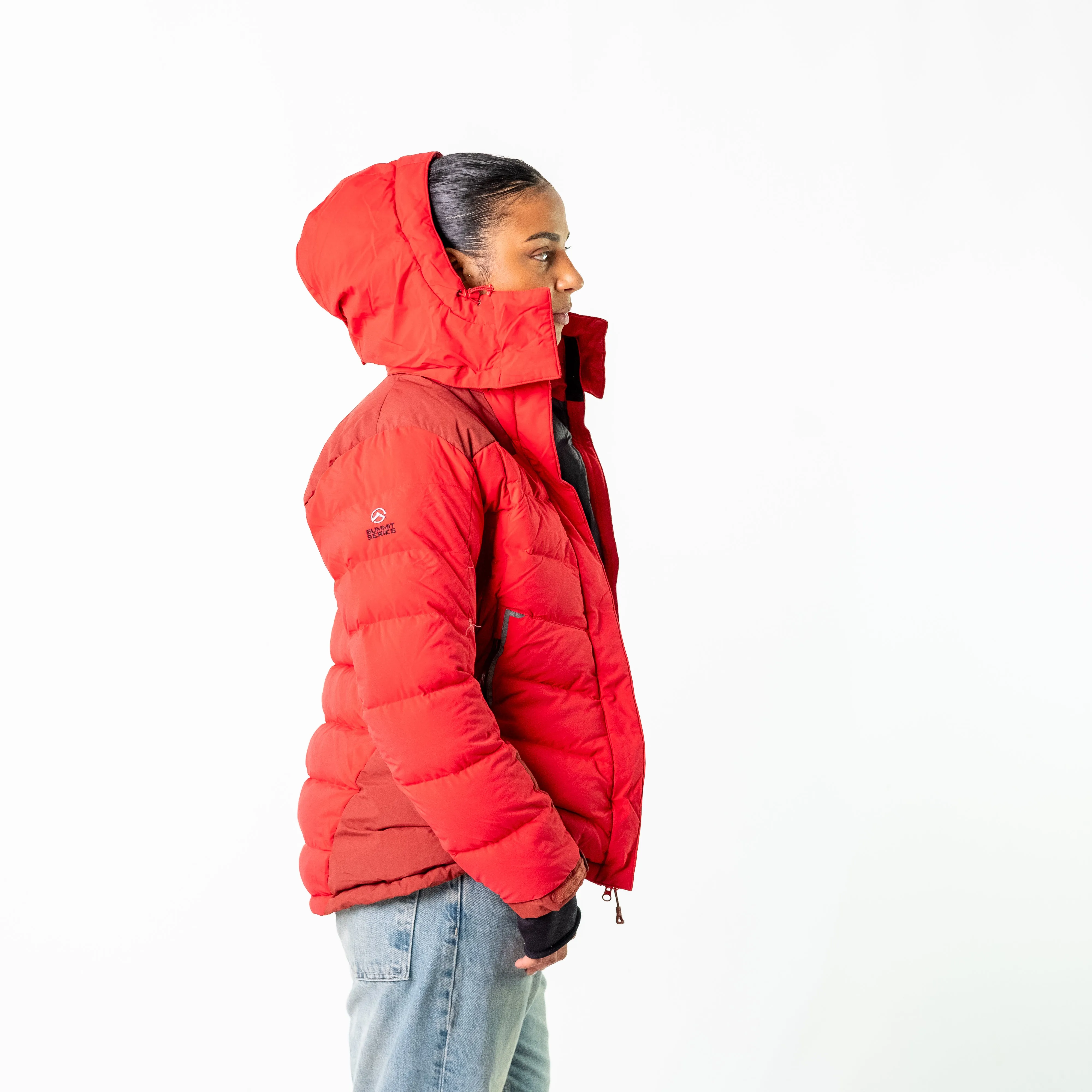 Burgundy Red y2ks The North Face 100 Puffer (L)