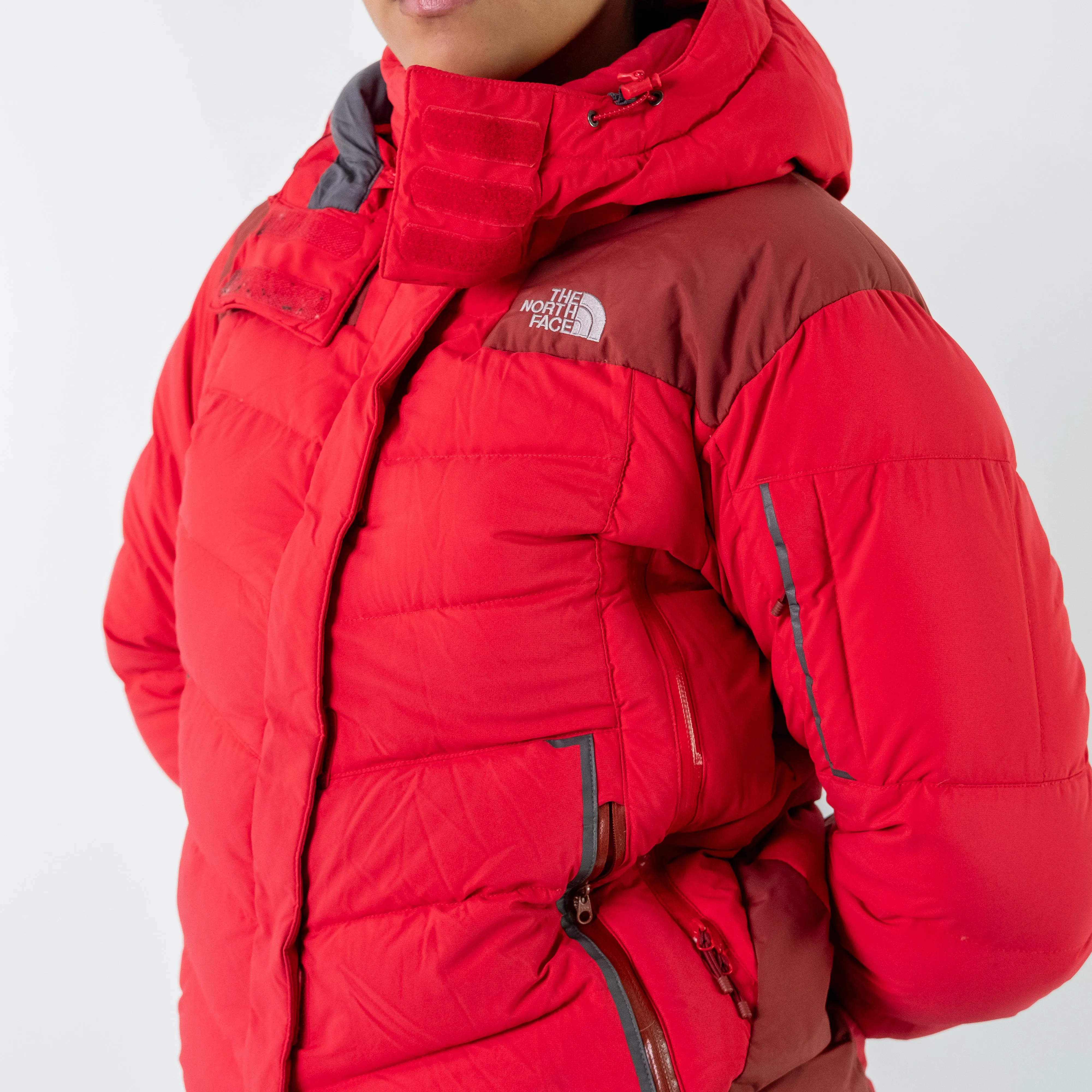 Burgundy Red y2ks The North Face 100 Puffer (L)