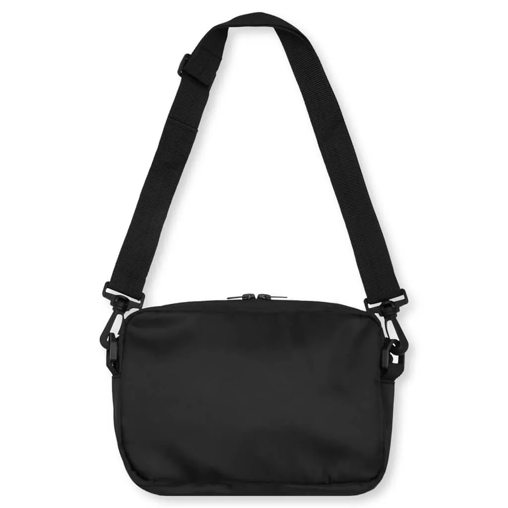 Canvas Logo Messenger Bag - Black