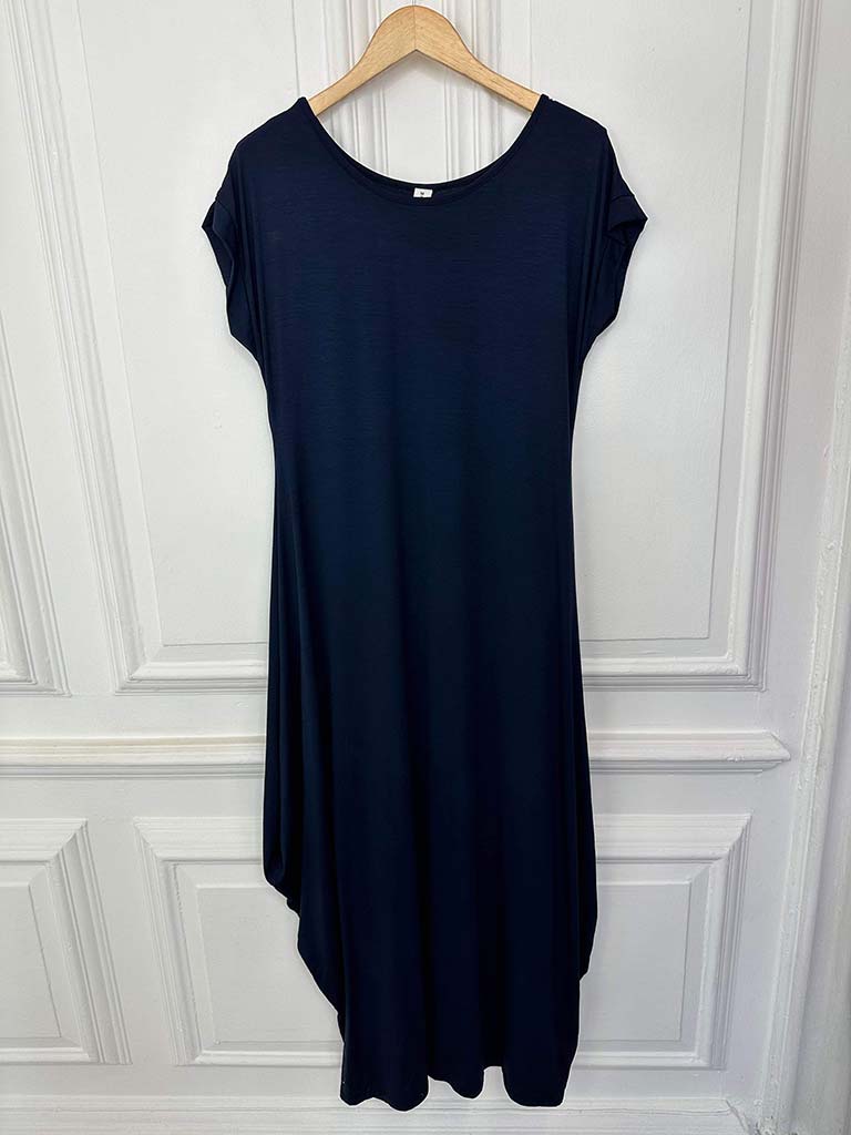 Cap Sleeve Layering Dress - Navy