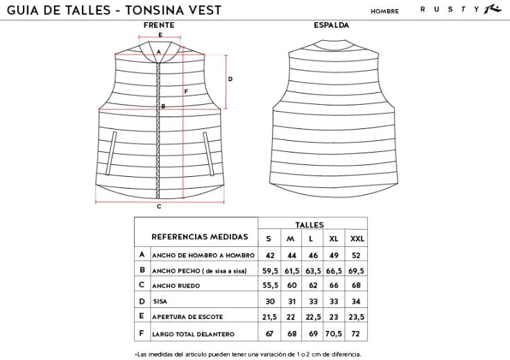 Chaleco Rusty Tonsina Vest