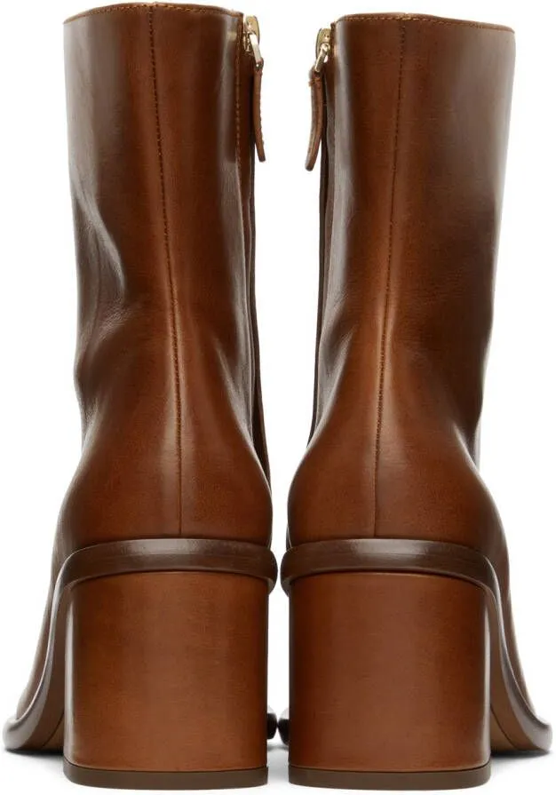 Chloé Brown Meganne Ankle Boots