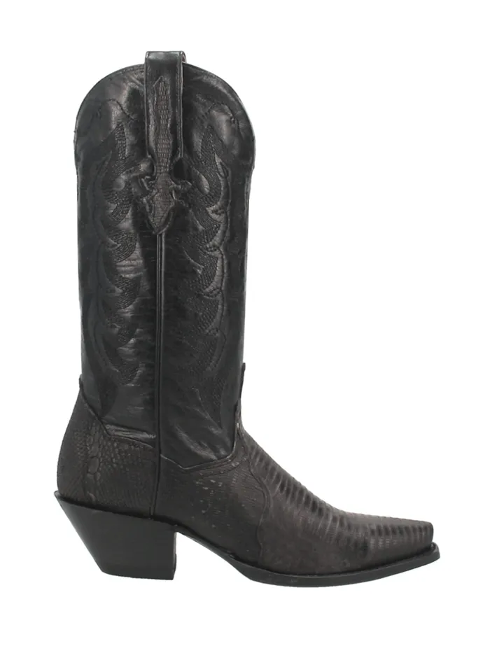 Dan Post DP3008 Womens Drifter Lizard Boots Charcoal