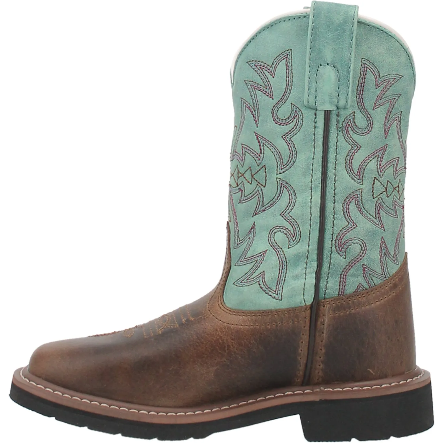 Dan Post Kids Girls Nia Cowboy Boots Leather Brown/Turquoise