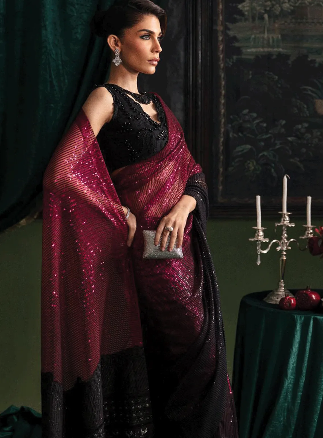 Elanora By Nureh Embroidered Net Unstitched 4 Piece Suit - NU23EC NEL-35