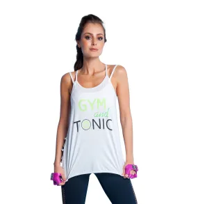 Final Sale! Bia Brazil Activewear Gym And Tonic Tank TT4479 White