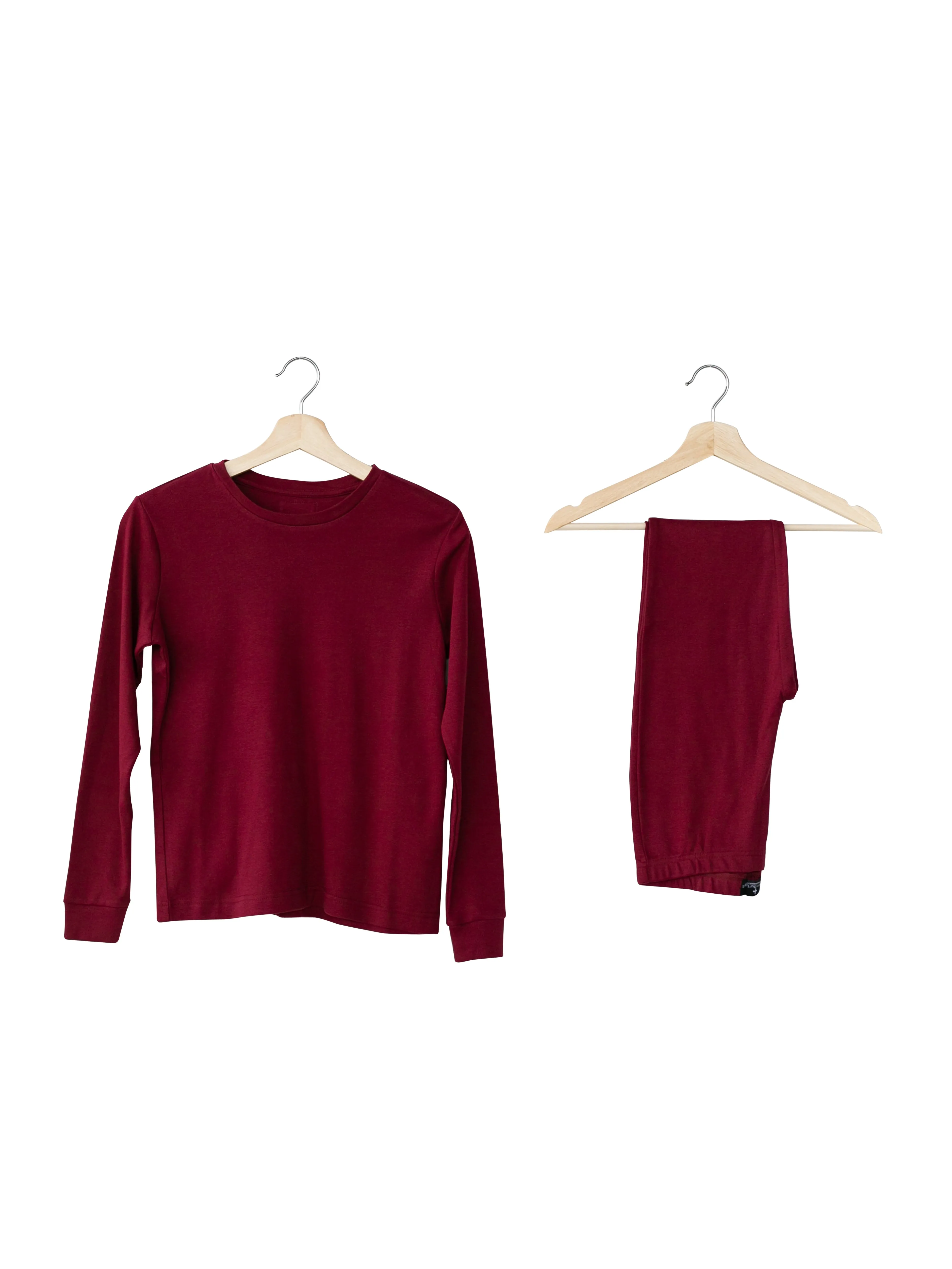 FINAL SALE - Organic Pajama Set -  MAROON