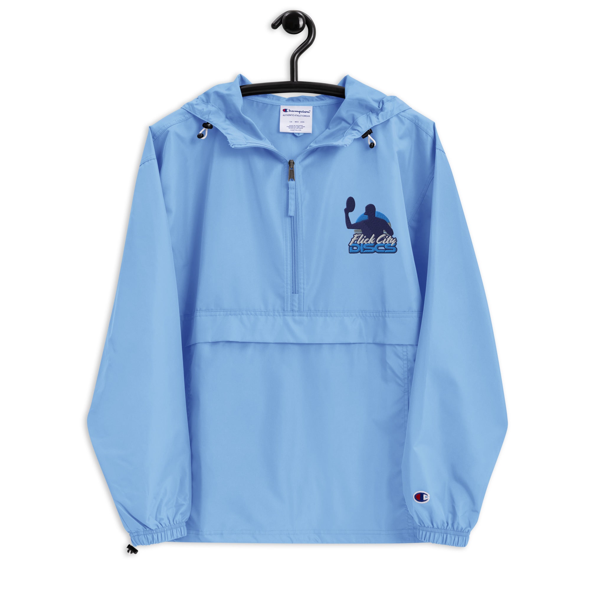 Flick City Discs Embroidered Champion Packable Jacket