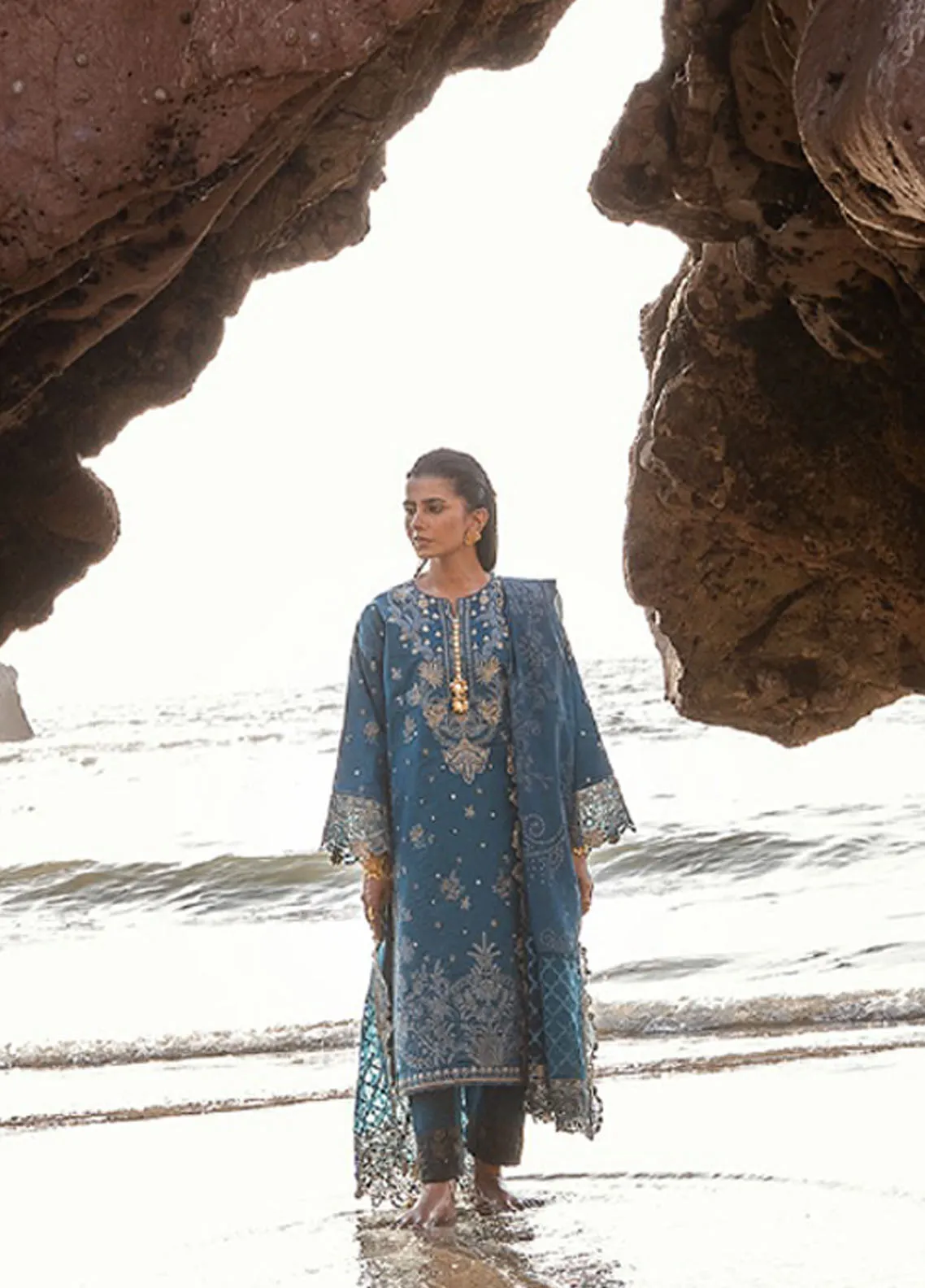 Florent Eid Edit Embroidered Lawn 3 Piece Unstitched Suit FL24EEL D-3B