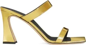 Giuseppe Zanotti Flamina 80mm metallic-finish mules Gold