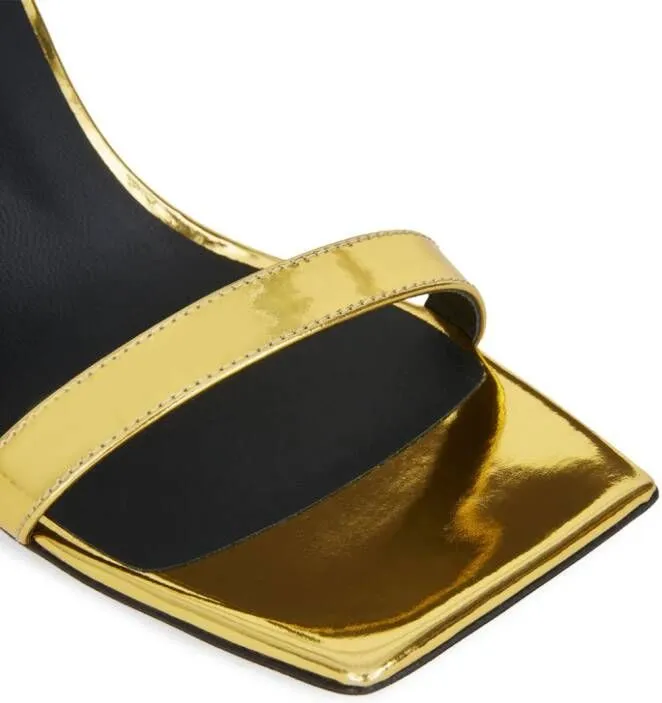 Giuseppe Zanotti Flamina 80mm metallic-finish mules Gold