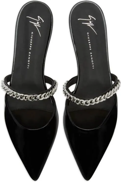 Giuseppe Zanotti Laurette chain-link detailing mules Black