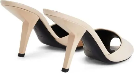 Giuseppe Zanotti Mystero 90mm leather mules Neutrals