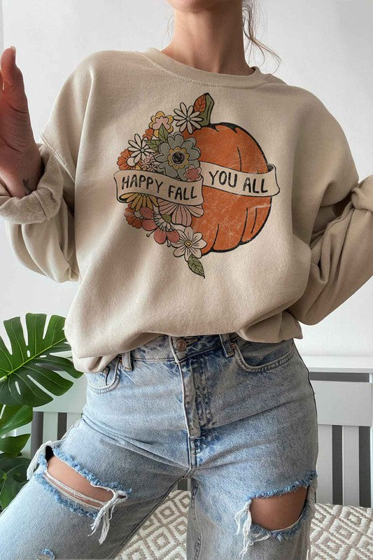 HAPPY FALL YOU ALL GRAPHIC SWEATSHIRT