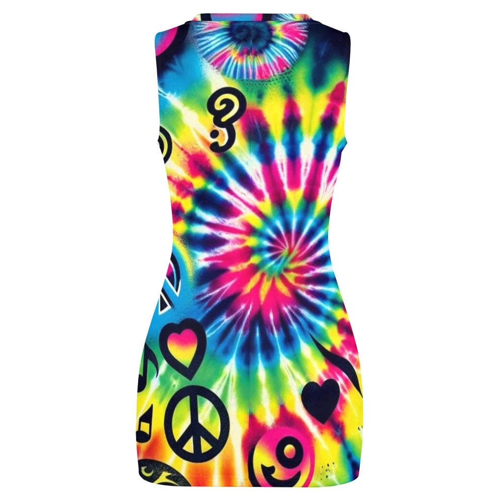 Happy Vibes Rave Cut-Out Dress