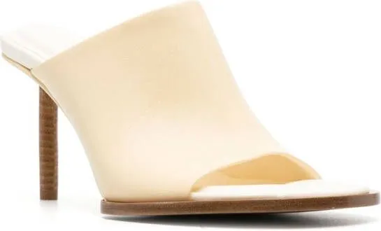 Jacquemus Les mules rond carré leather mules Neutrals