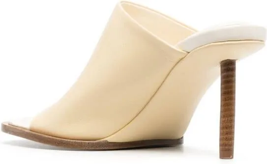 Jacquemus Les mules rond carré leather mules Neutrals