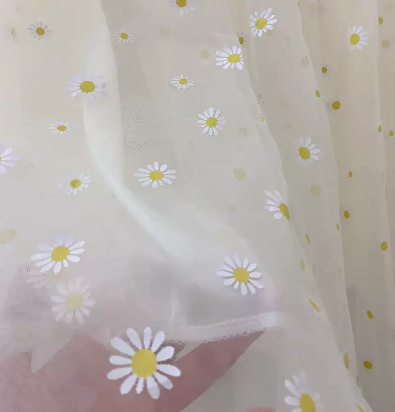 JAPANESE SWEET DAISY HIGH WAIST MESH SKIRT BY77766