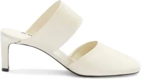 Jil Sander almond-toe leather mules White