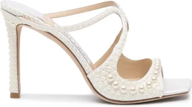 Jimmy Choo Anise 95mm mules White