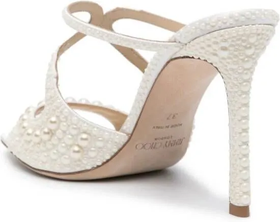 Jimmy Choo Anise 95mm mules White