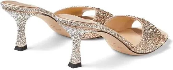 Jimmy Choo Skye 70mm satin mules Gold