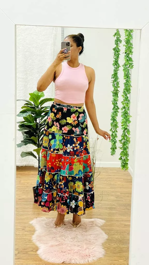 Jones maxi printed skirt